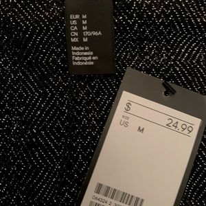 Black and silver sparkle long sleeve